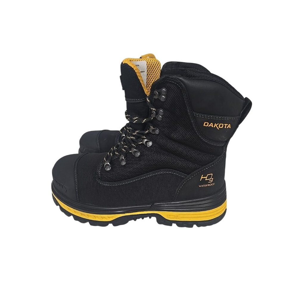 Dakota Men's Comp Toe Comp Plate 8560 Ballistic Nylon WP Work Boots Black 11M - Picture 6 of 8